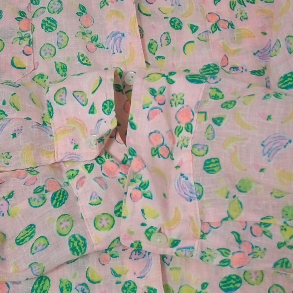 Lilly Pulitzer Juicy Fruit Linen Shirt - Picture 11 of 12